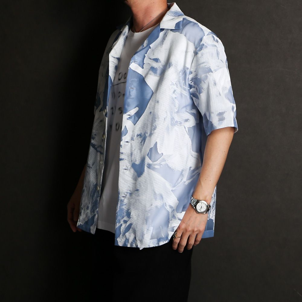 "TRANSPARENT FLOWER" OPEN COLLAR SHIRTS / オープンカラーシャツ / TA23SS-SH036