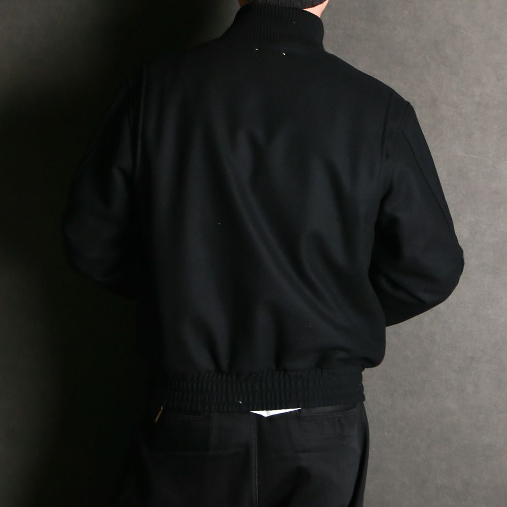 Wool Light Melton Flying JKT - BLK / 2510-9001
