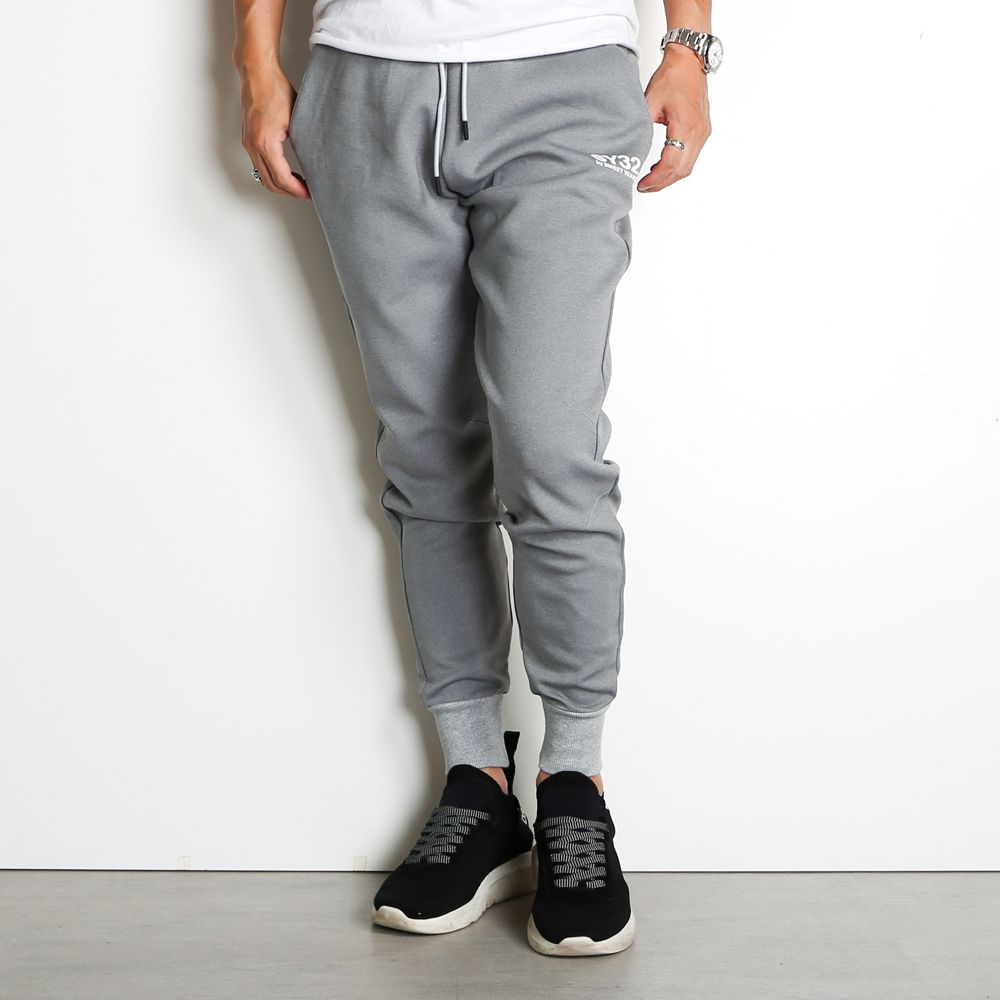SY32 by SWEET YEARS - DOUBLE KNIT EMBOSS LOGO LONG PANTS 