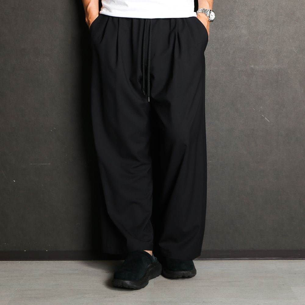 WORSTED WOOL-LIKE TWILL PT / 2タックワイドイージーパンツ / 478214