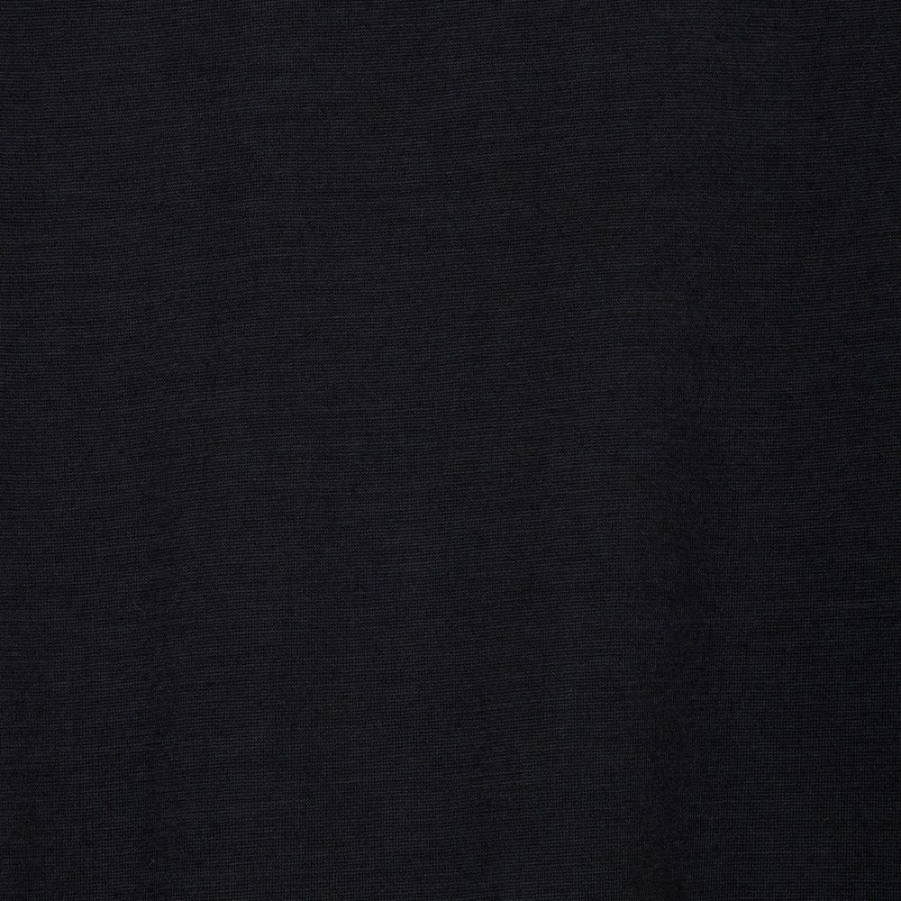 CREW NECK - BLACK / ウォッシャブルウール天竺 - クルーネック / M25C21CS02C