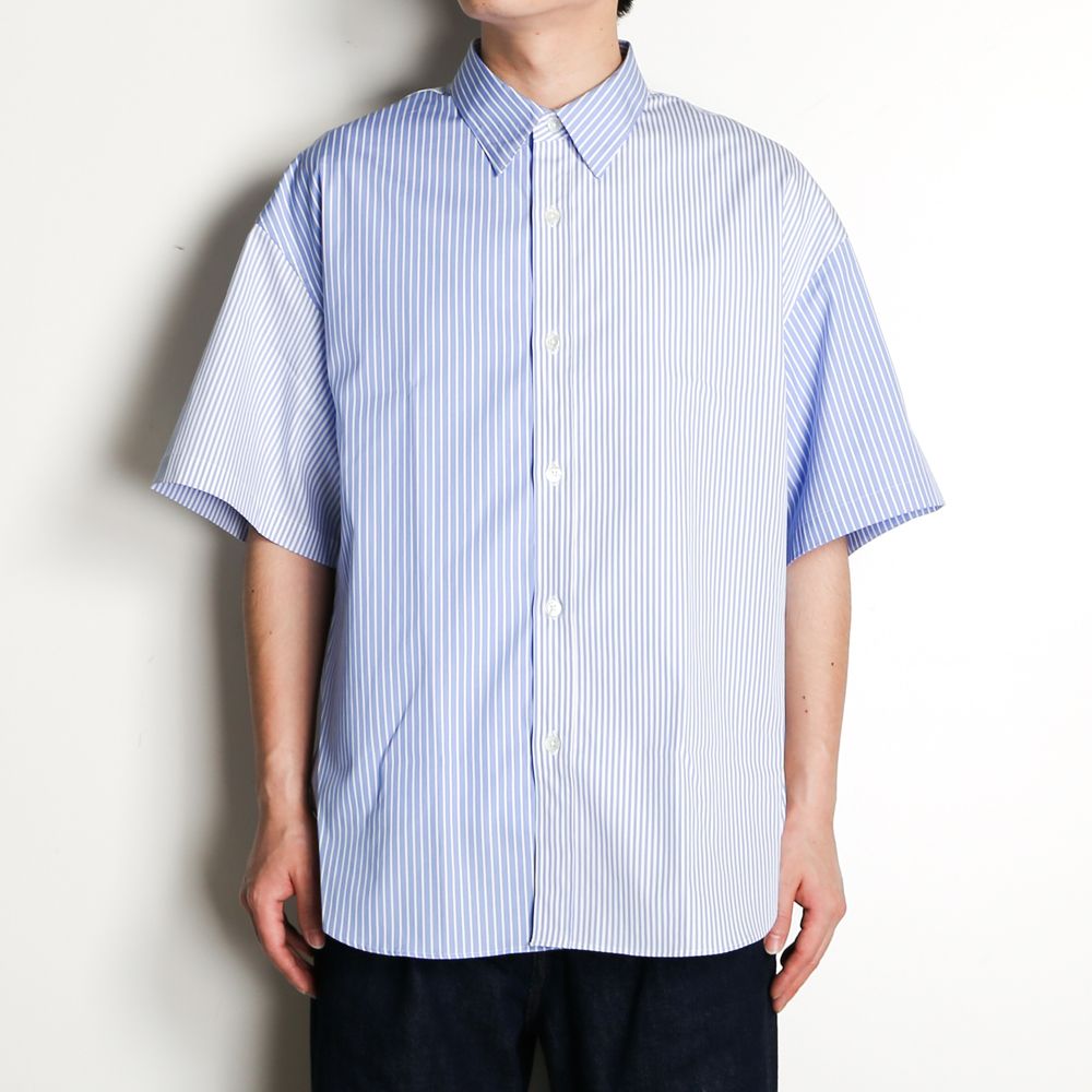 Short sleeve hidden BD shirt - Crazy stripe / 半袖シャツ クレイジーストライプ / SN-429A