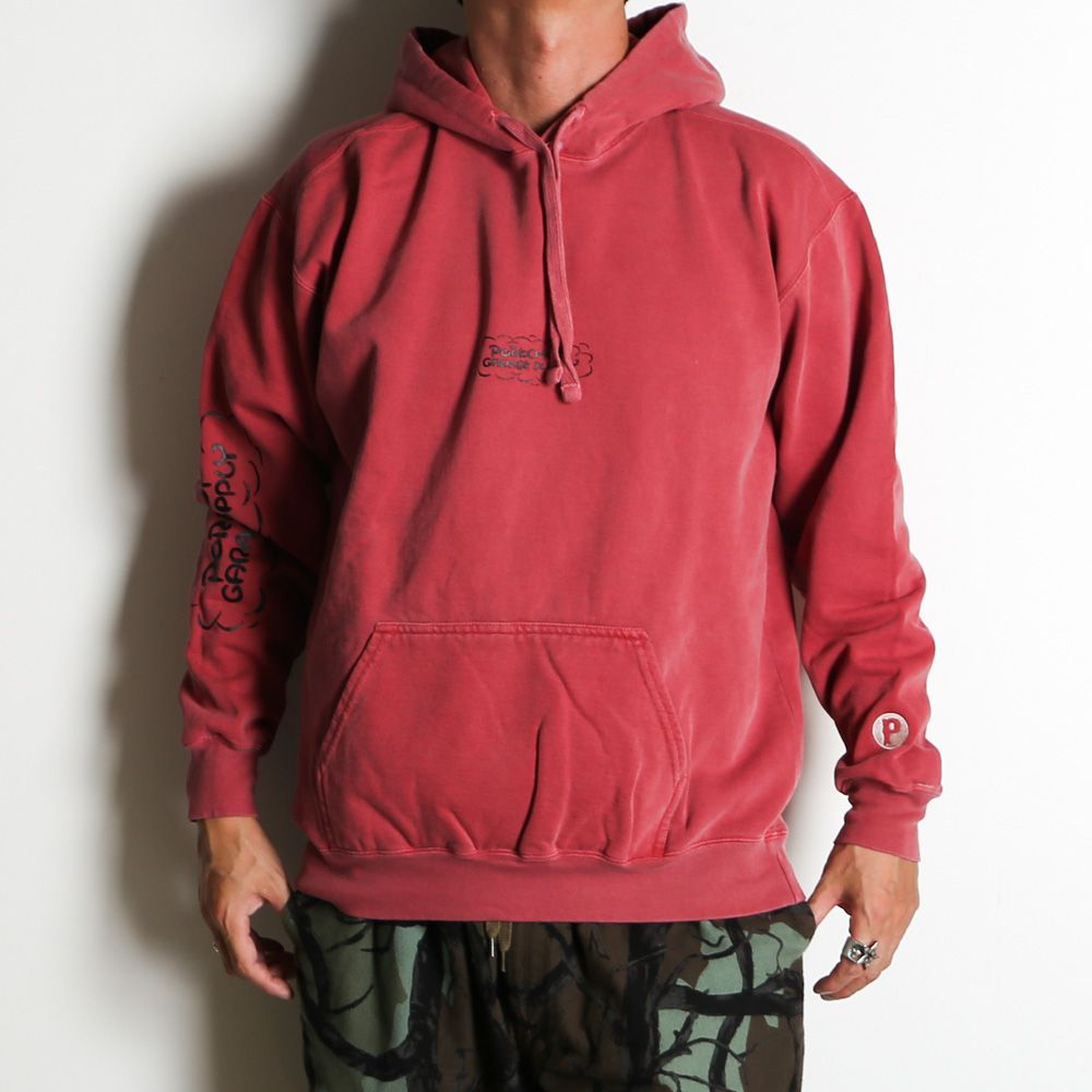 RUNNING LOGO HOODIE - CRIMSON RED / プルオーバーパーカー