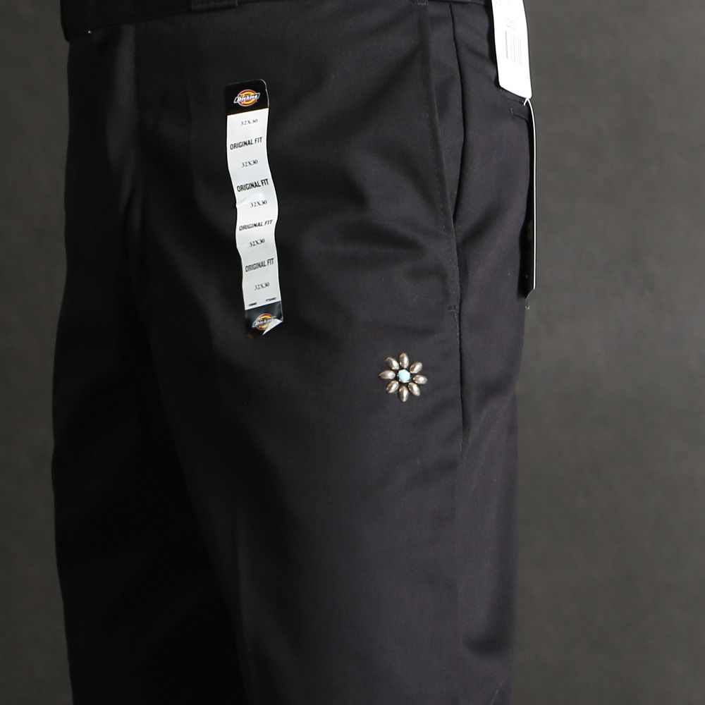 【ラスト1点-サイズ30inch】 Dickies Pants 874 #Flower Turquoise - Black / ワークパンツ / BTZAB320