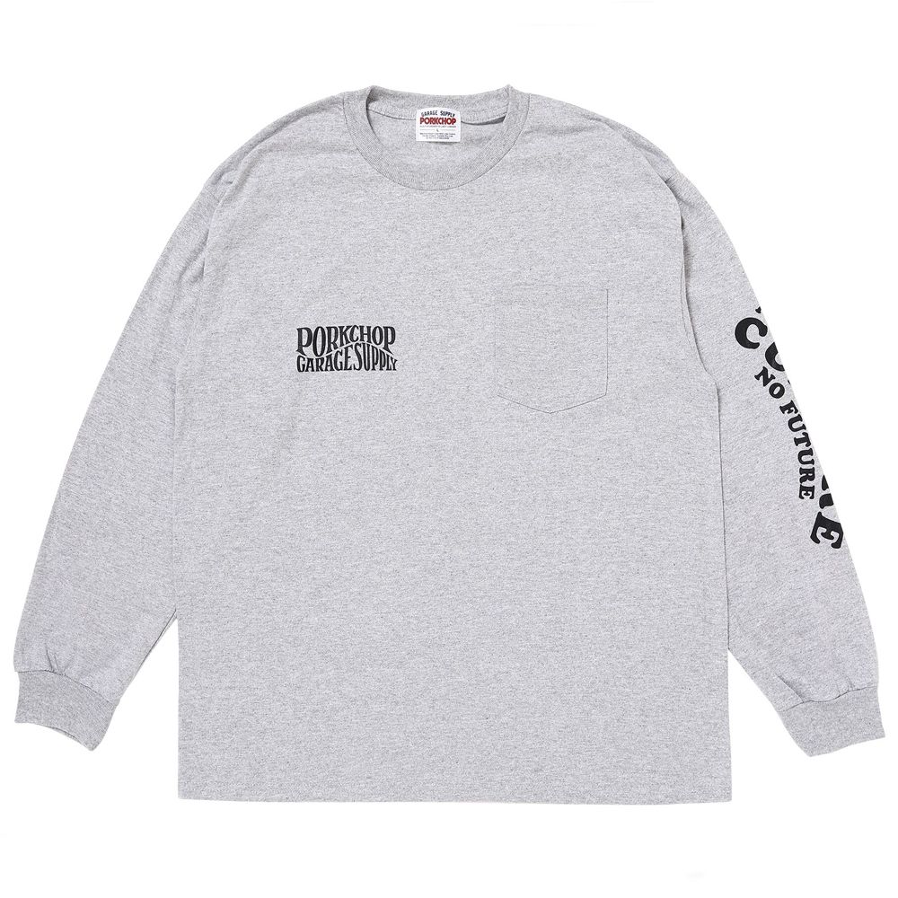 WAVE LOGO L/S TEE - GRAY / ロングスリーブTシャツ