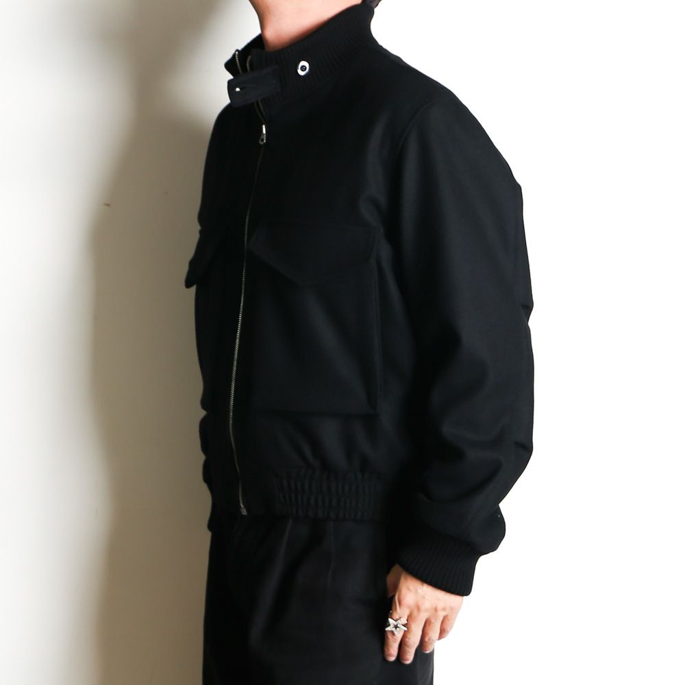 Wool Light Melton Flying JKT - BLK / 2510-9001