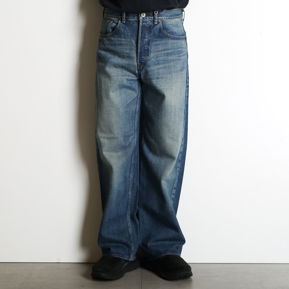 CLEAN CYLINDER FIT JEANS - INDIGO V.W / オーガニックコットン 13.5oz セルビッチデニム - クリーンシリンダーフィットジーンズ / M26A10PT12C