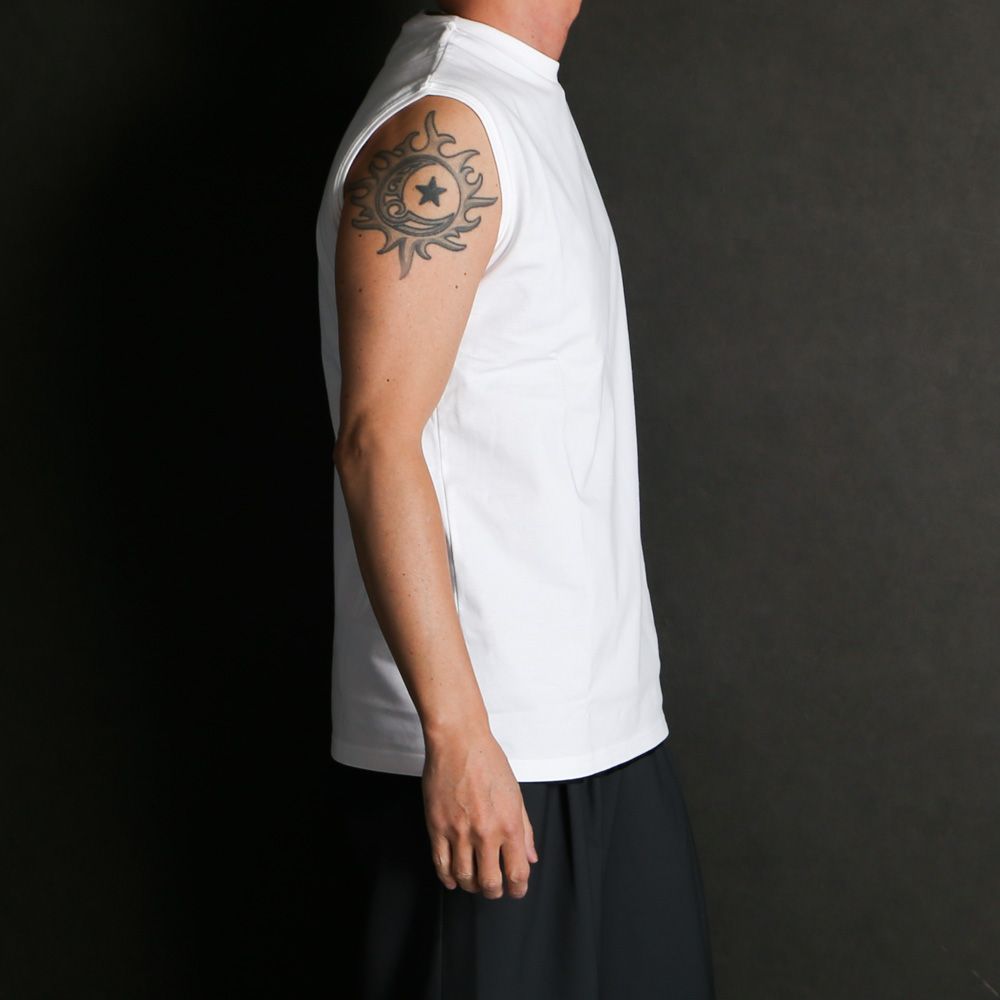 SLEEVELESS TEE - WHITE / オーガニックコットン40/2天竺 - スリーブレスTEE / M26A13CS03A