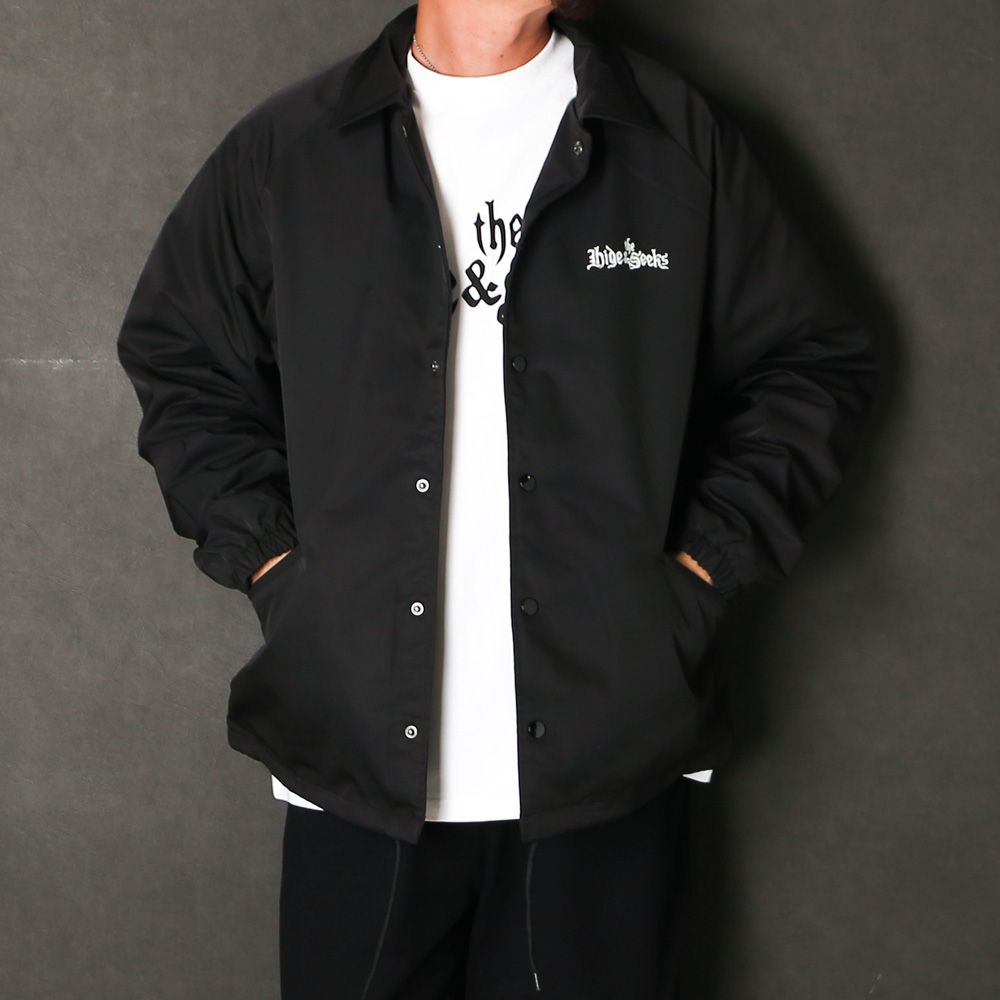 " HIDEANDSEEK × Toru Nishiura " / The H&S Team Jacket - BLK / コーチジャケット / H30th-091326