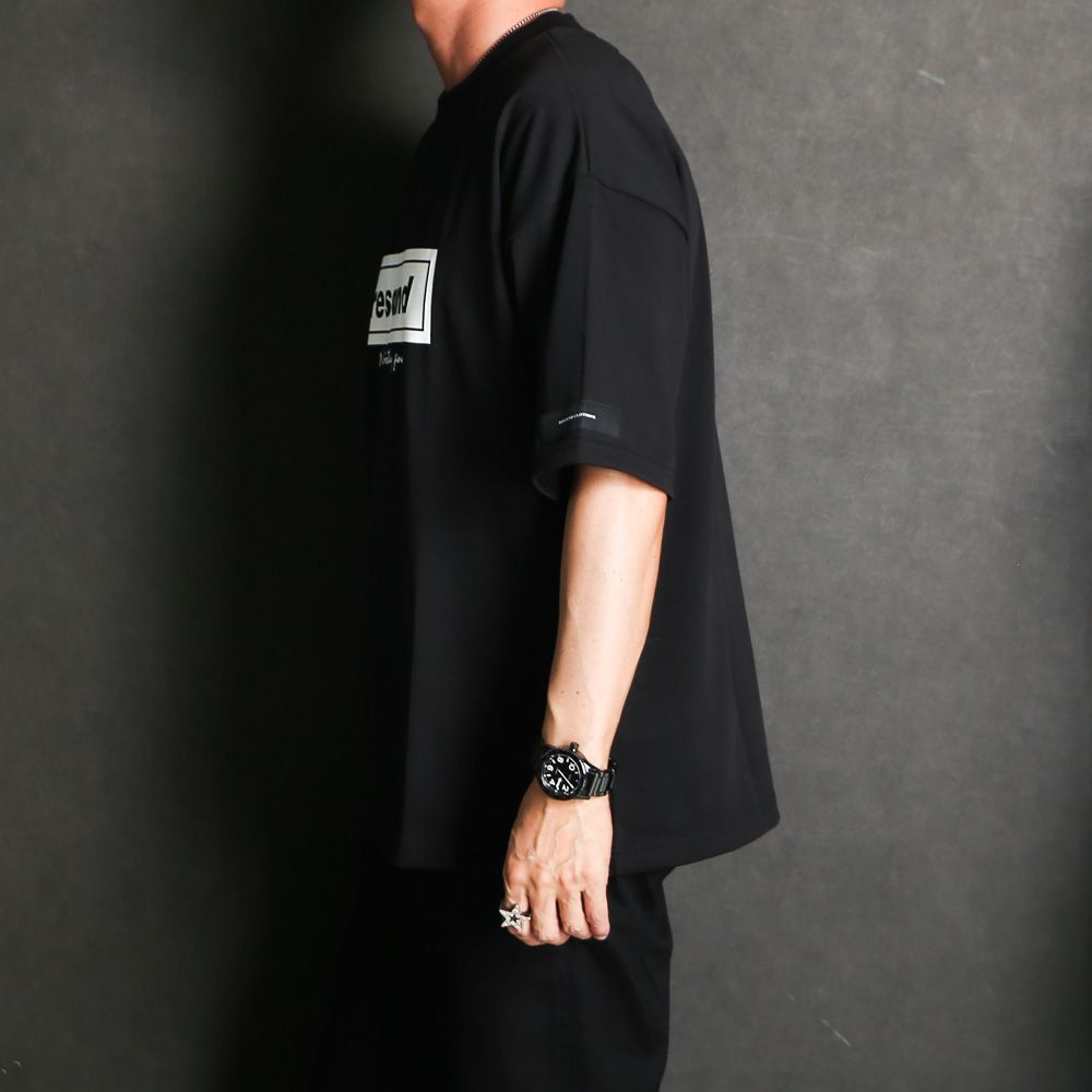 BOX OVER TEE - BLACK / オーバーサイズ ボックスロゴTシャツ / RC40-T-007