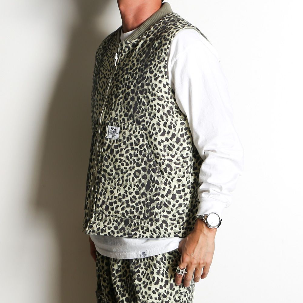 Camo Zip Work Vest - Panther / ワークベスト / HJ-100225
