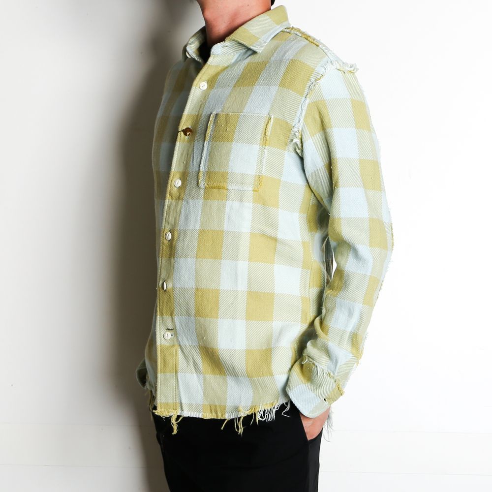 Buffalo PLAID FRINGE SHIRTS / フリンジ バッファローチェック シャツ / TSH-F2105