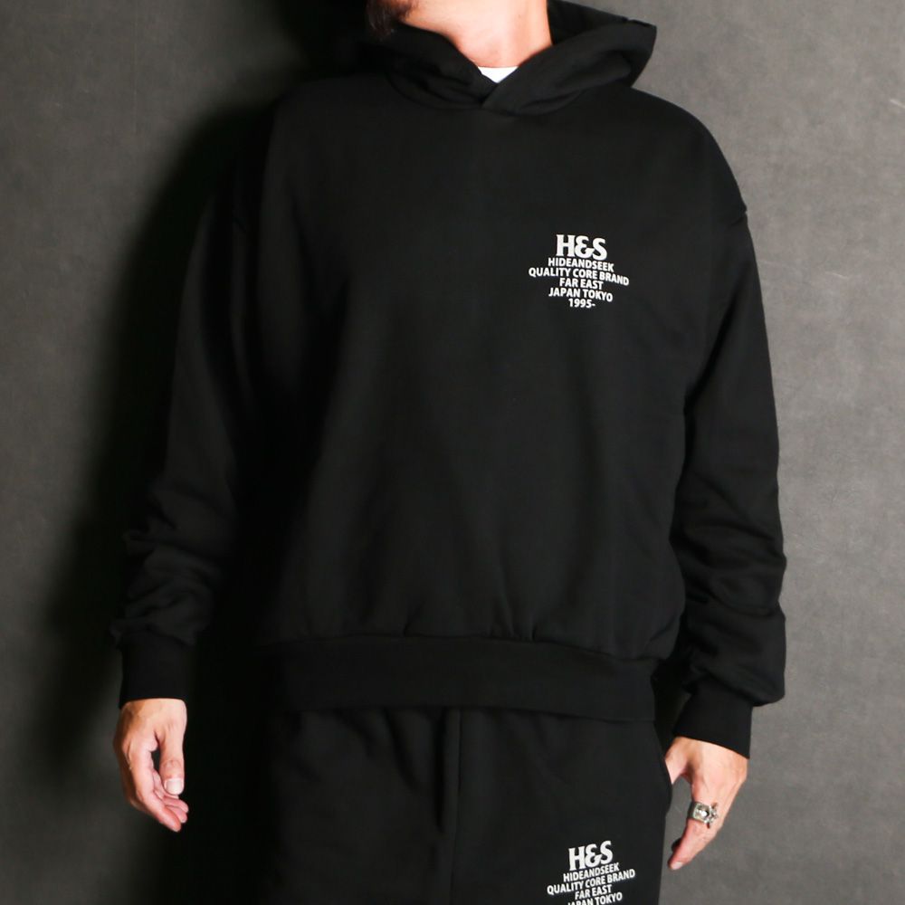 H&S Hooded Sweat Shirt (25aw) - BLK / プルオーバーパーカー / HC-100625