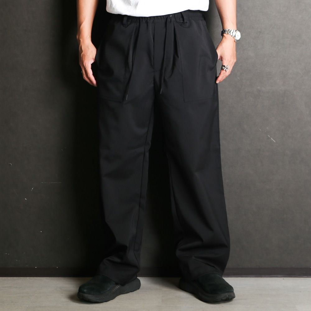 VICTIM - FATIGUE EASY PANTS - BLACK / イージー ベイカーパンツ / VTM-24-P-101 |  chemical conbination