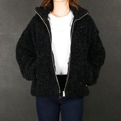 【レディース】 LUELA ルエラ - BLACK / ボア スタンドカラーブルゾン (フリース) / LJXA0041033588