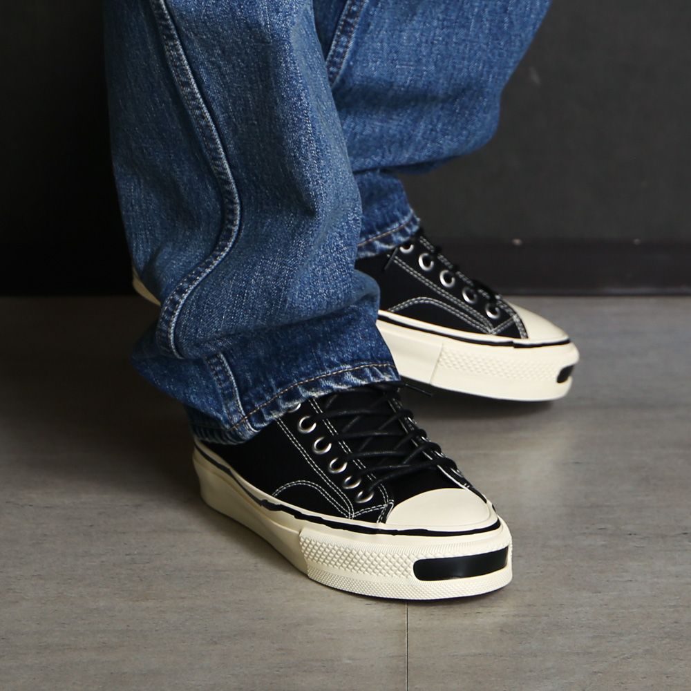 "Joey" Vulcanize Aged Sole Sneakers - Black / "ジョーイ"ヴァルカナイズ エイジドソール スニーカー / G16FW702