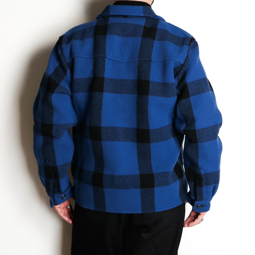 RATS】BUFFALO CHECK SHIRT JKT ブルー Ｌ - ジャケット/アウター