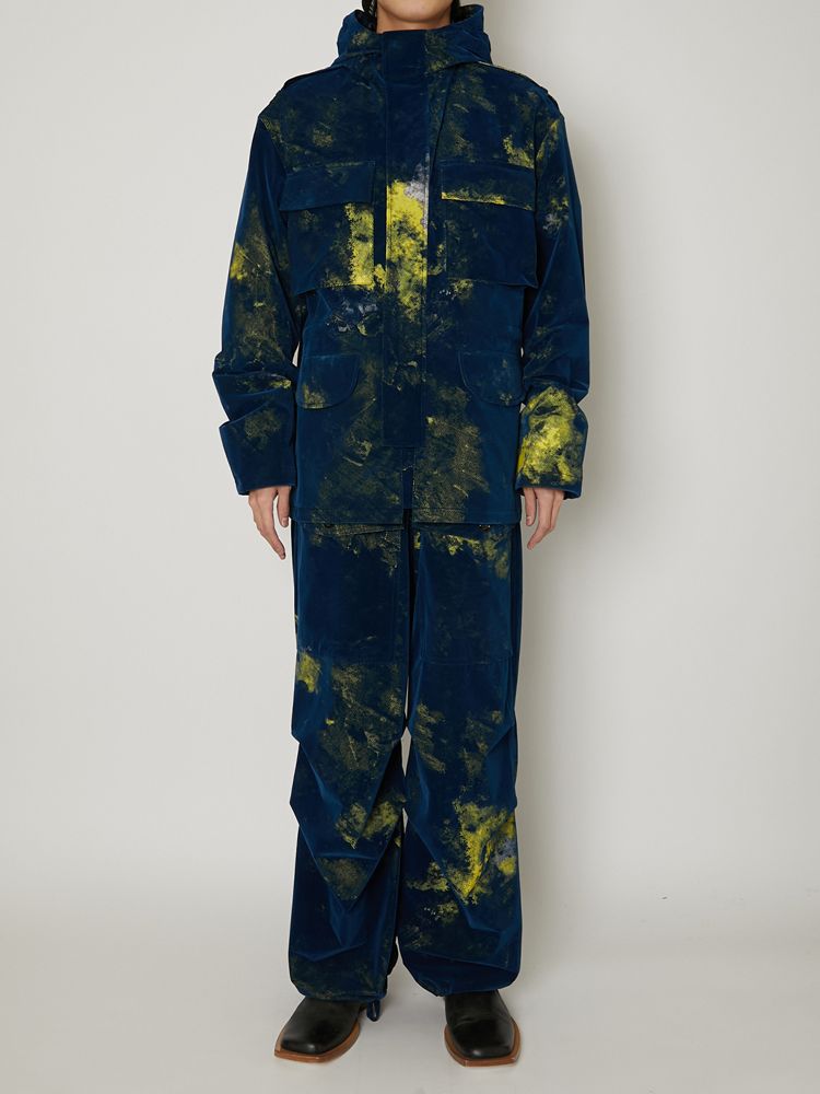 "FLOCKY + PIGMENT PRINT" PARACHUTE PANTS / パラシュートパンツ / TA23AW-PT018