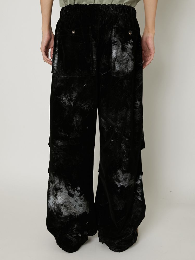 "FLOCKY + PIGMENT PRINT" PARACHUTE PANTS / パラシュートパンツ / TA23AW-PT018