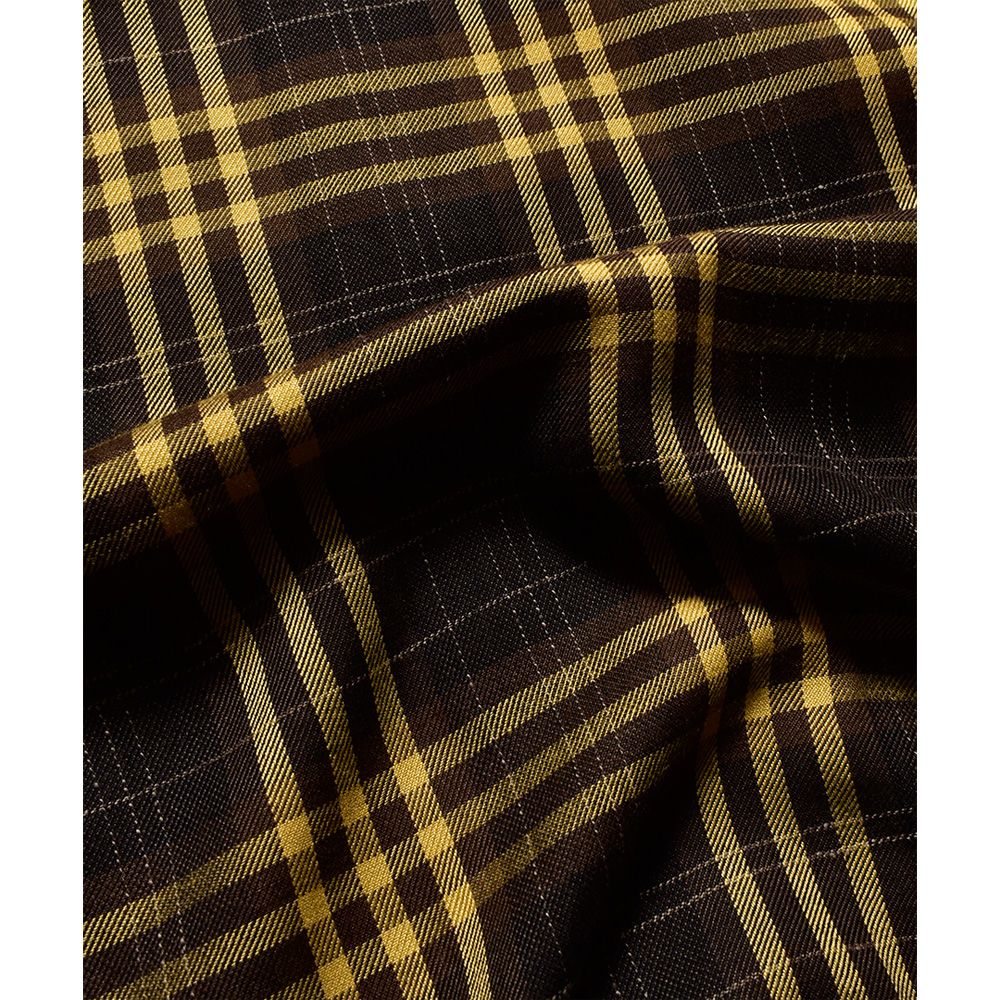 Ry.Wool Check Open Collar SH / 2309-5003