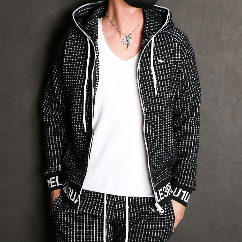 WAFFLE LOGO ZIP HOODIE / ワッフル ジップパーカー / USO-22013