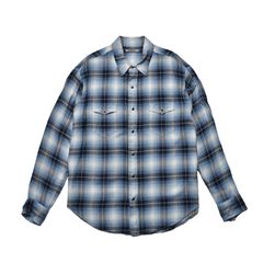 R.Flannel Ombre Western Shirt  - BPT / MDFBF10502