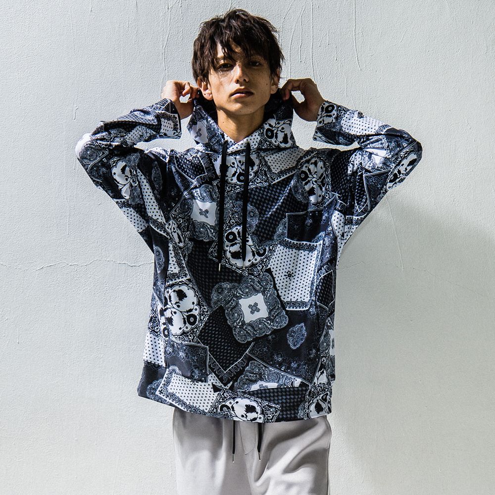 Paisley RUSH loose hoodie / ラッシュガード ルーズパーカー / RC24-C-001