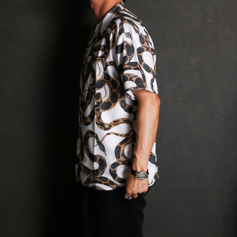ALLOVER SNAKE PATTERN S/S SH / スネークパターン オープンカラーシャツ / CL-26SS007ULT