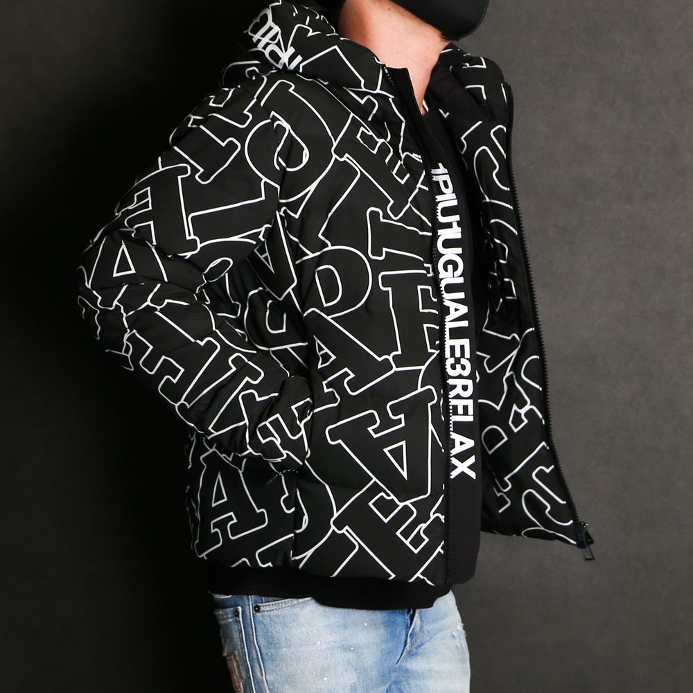 LETTERING DOWN JACKET / ダイアゴナルロゴ ダウンジャケット / USO-21042