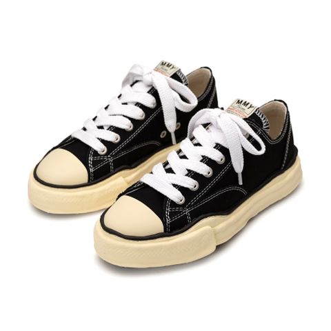 "PETERSON"(ピーターソン) VL original sole canvas lowcut sneaker - BLACK / A09FW733