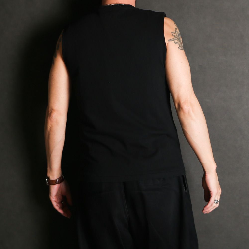 “AERO-KMY” Short N/S Tee T/C - BLACK / ノースリーブ Tシャツ / G16TS093