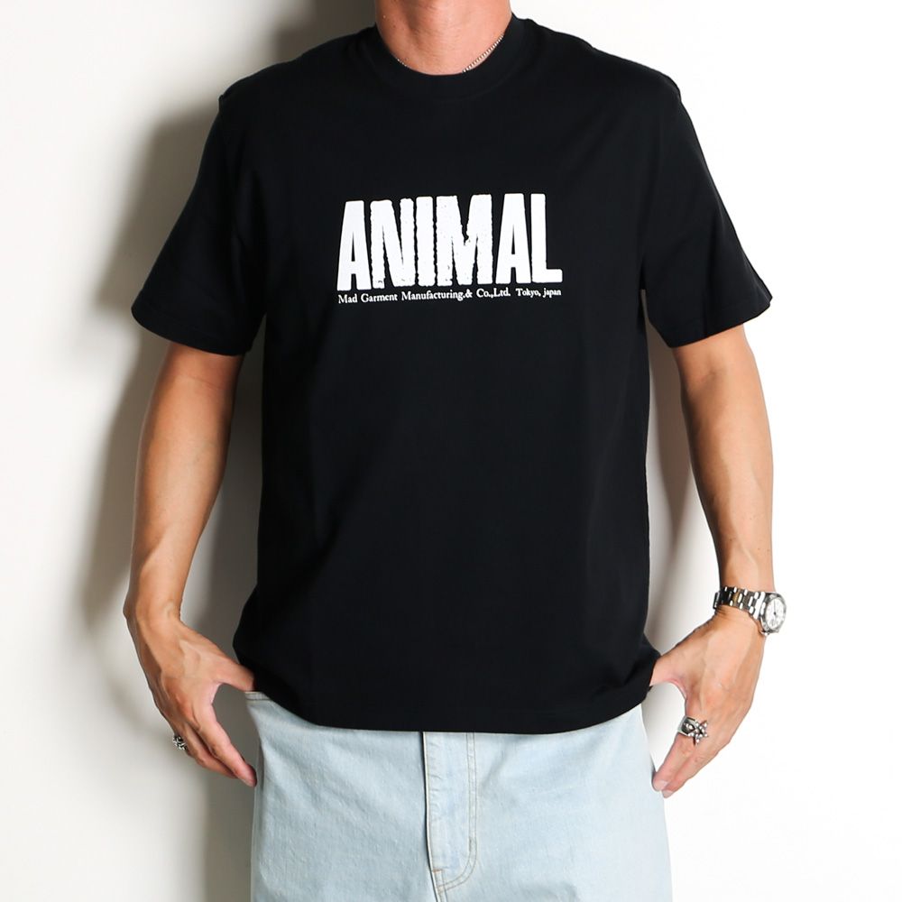 【ラスト1点-サイズXXL】 ANIMAL X TEE - BLACK / Tシャツ / 24'SPT-0701