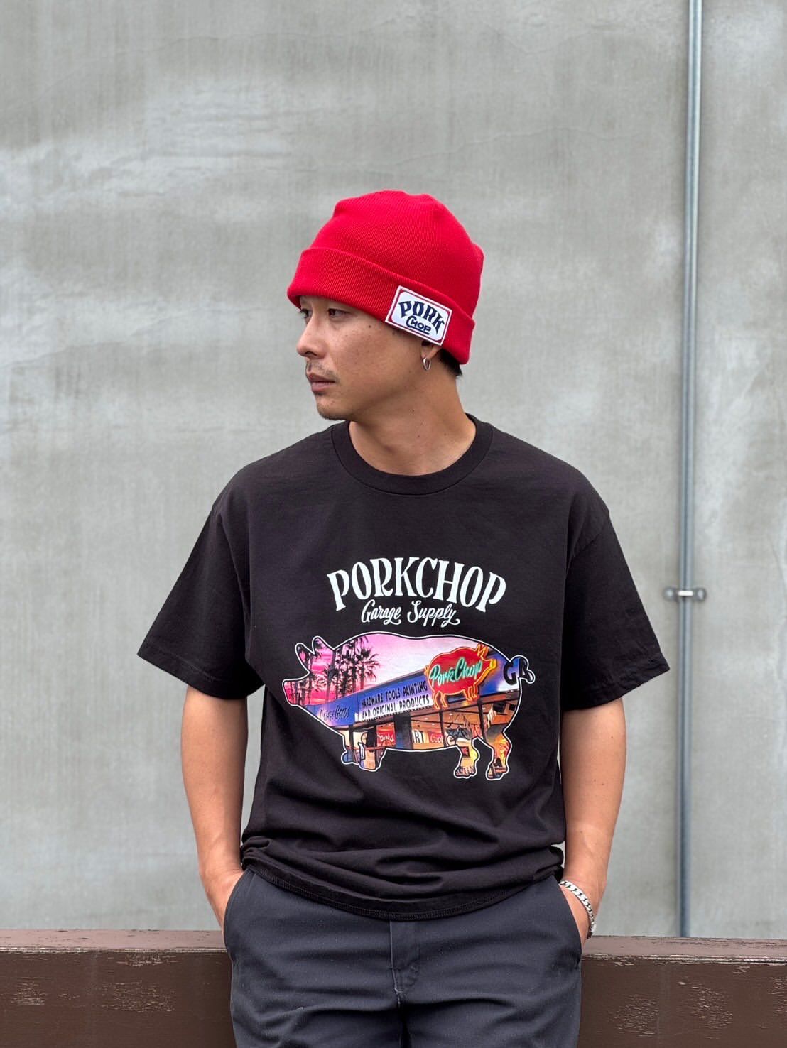 PCP STORE TEE - BLACK / ショートスリーブTシャツ