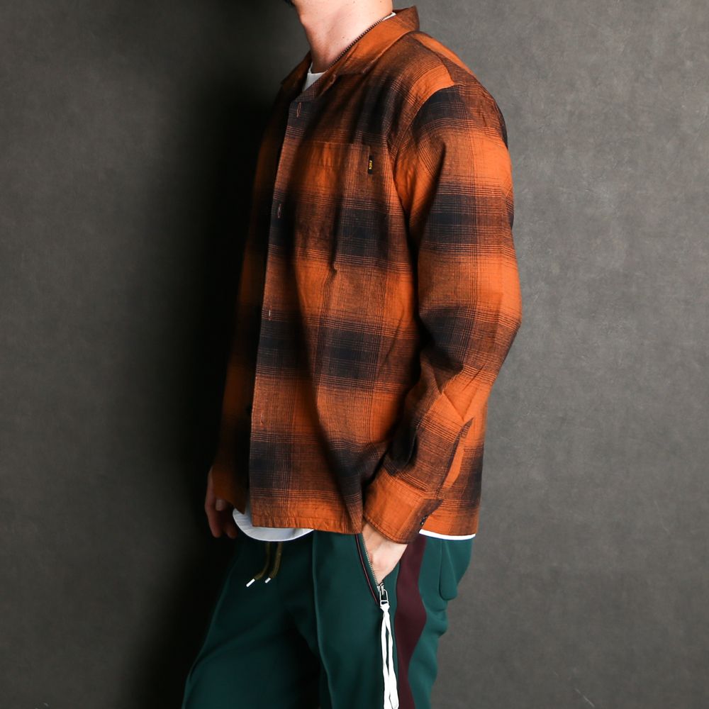 RATS - COTTON OMBRE CHECK SHIRT / オープンカラー シャツ / 22'RS