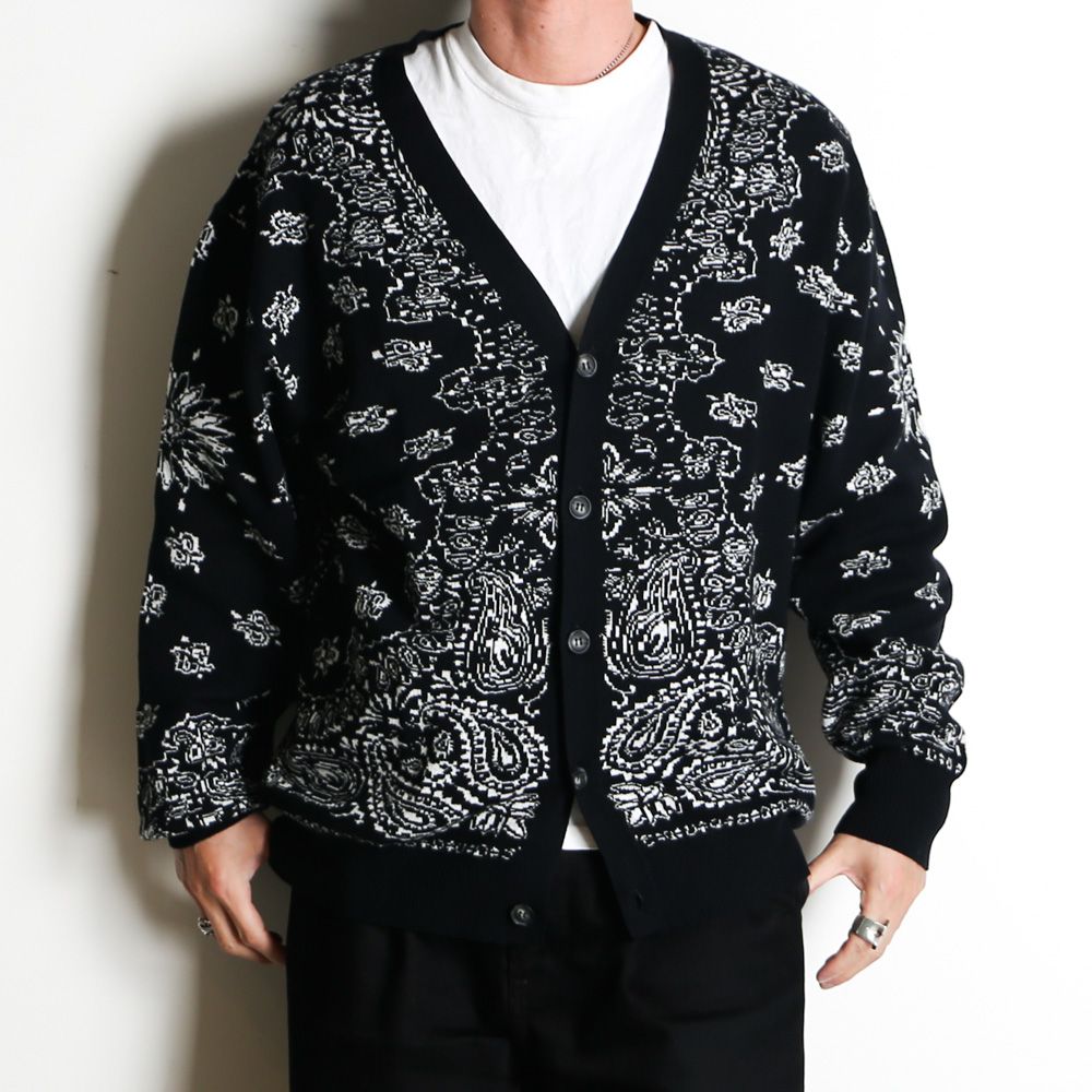 Bandana Cardigan - BLK / バンダナ カーディガン / HC-030426