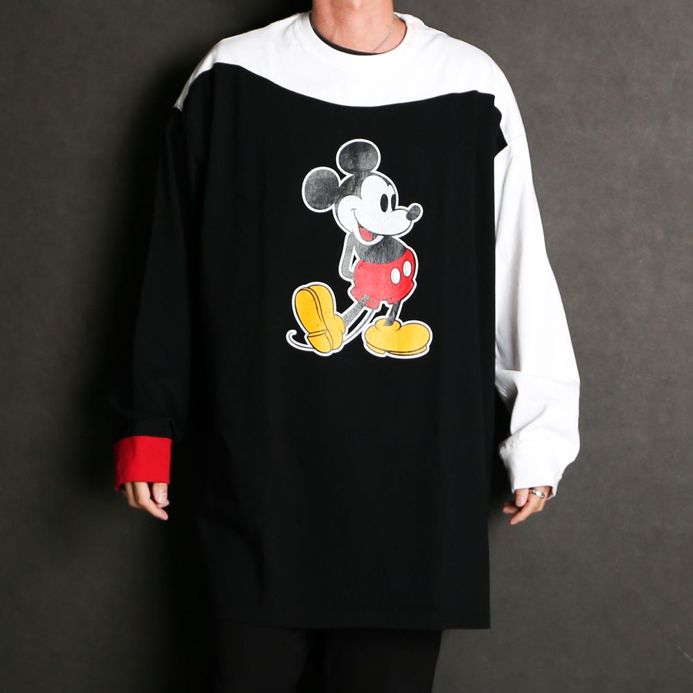 MICKEY ASYMMETRIC LONG SLEEVE TEE / Tシャツ / MIMI-TEE-U06