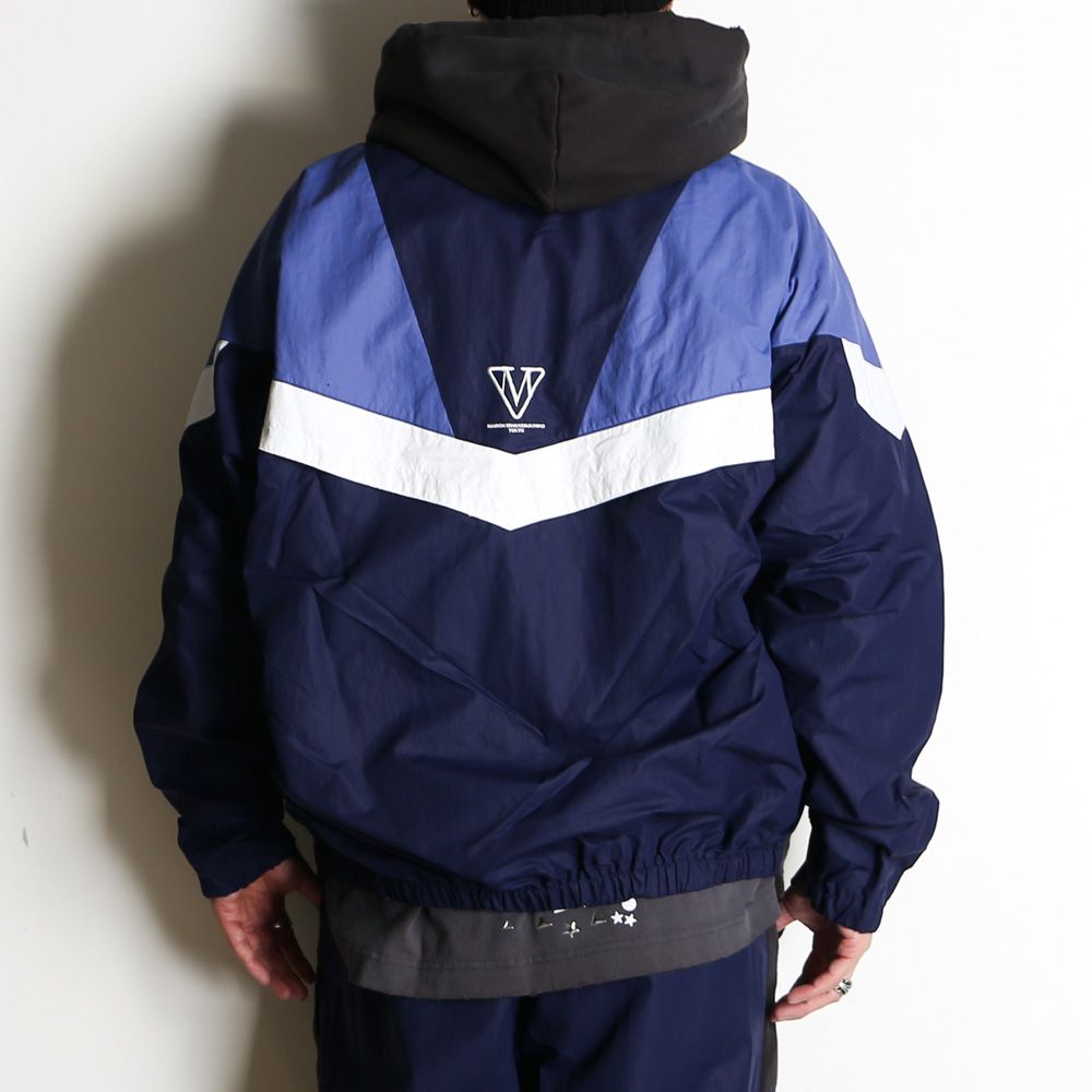 Track Jacket Combined Parka - BLACK / トラックジャケット コンバインド パーカー / A16PK571