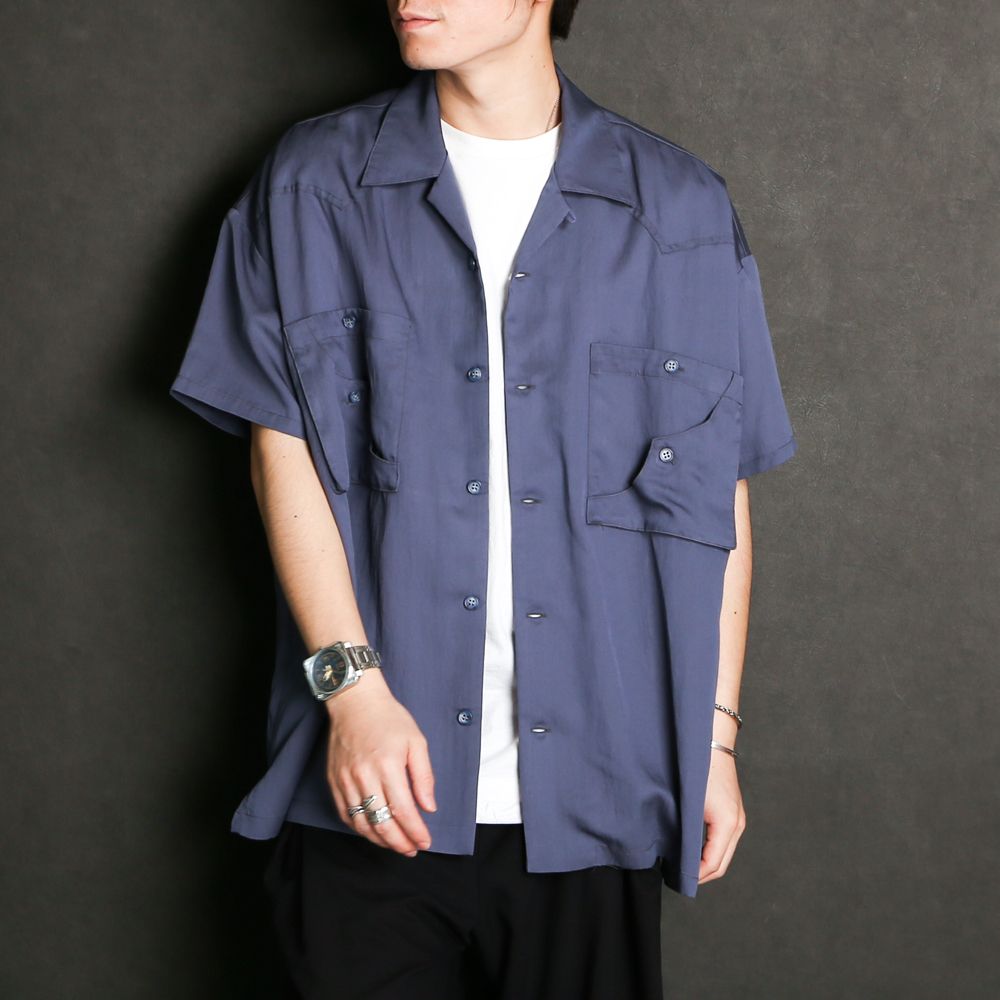 TE TWILL WIDE WESTERN H/S SH / ウエスタンヨーク ワイドシルエットシャツ / 379116