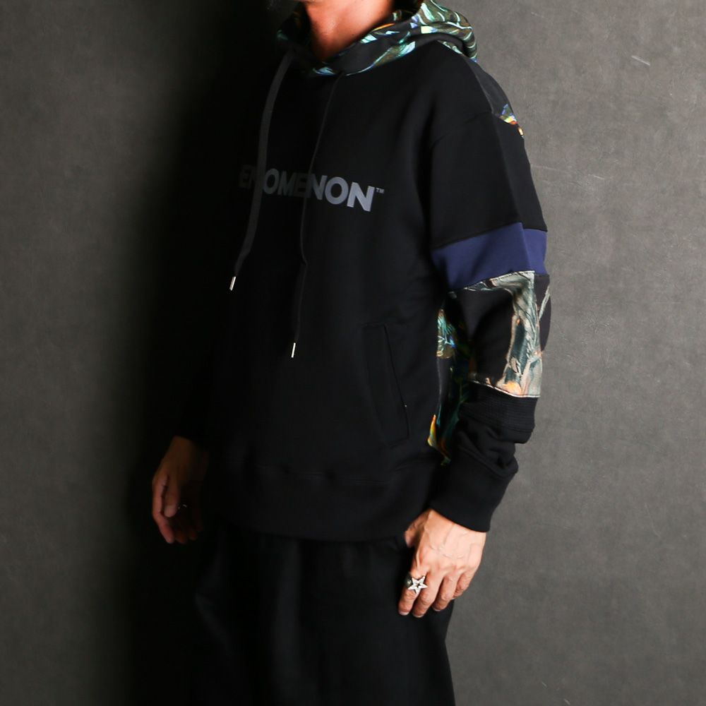 PHENOMENON - MULTI PATTERN SLEEVE BOTANICAL P.O HOODED / プル