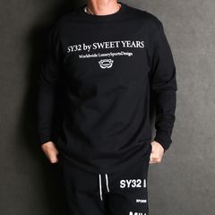 SANS SERIF LOGO L/S TEE - BLACK × WHITE / ロングスリーブTシャツ / 14178J-W