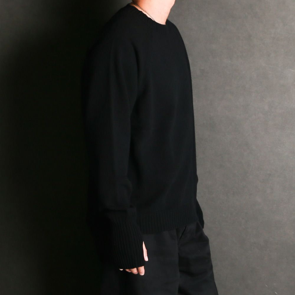 Seamless knit sweater - Wool & cashmere & silk / シームレス クルーネックセーター - ウール & カシミヤ & シルク / SN-592A