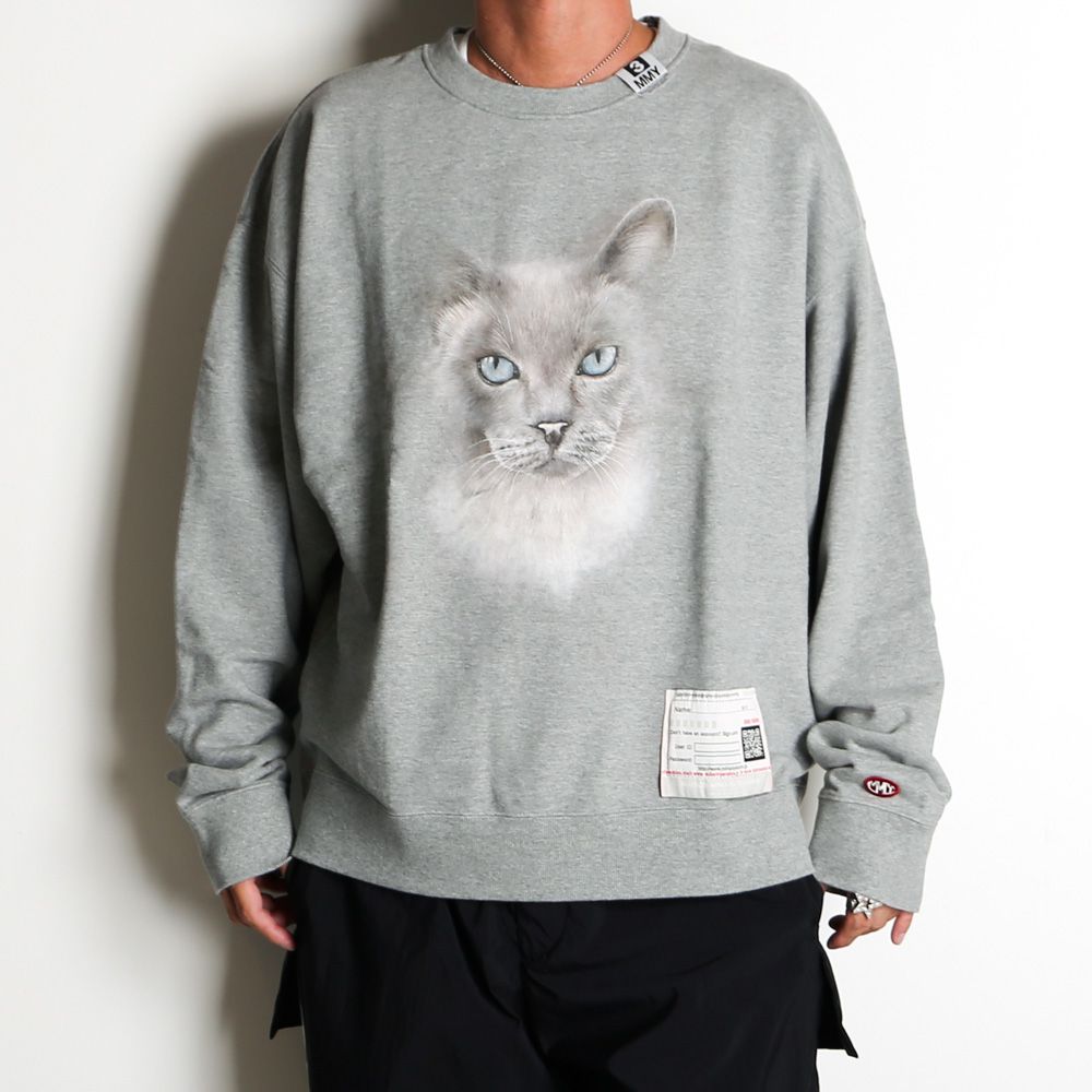 Maison MIHARA YASUHIRO - Cat Printed Sweatshirt - GRAY / プルオーバー スウェット /  A13PO662 | chemical conbination