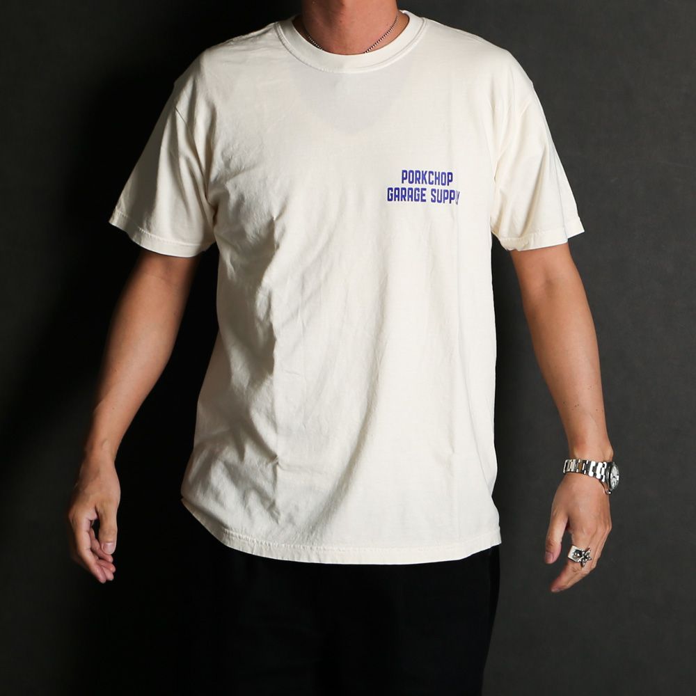 PORKCHOP - BAR&SHIELD TEE - IVORY / ショートスリーブTシャツ