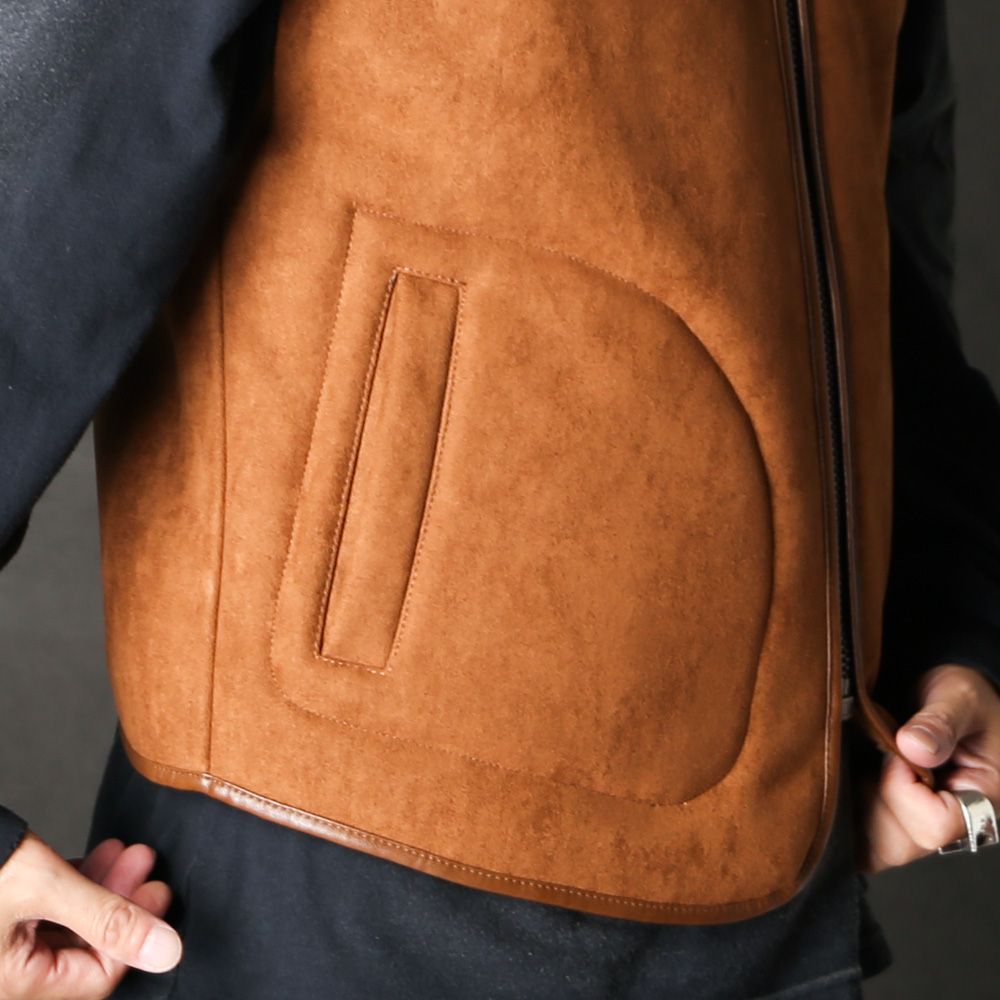 Vegan Mouton Vest - Brown  / GD0487