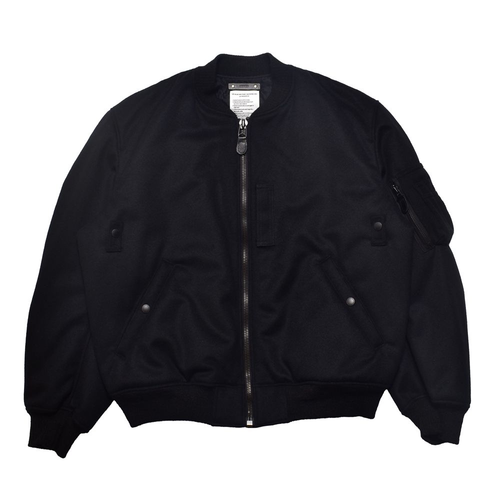 Wool  Melton Bomber JKT - BLK / 2511-9001