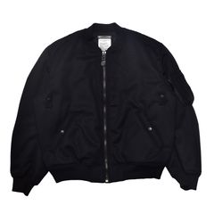 Wool  Melton Bomber JKT - BLK / 2511-9001