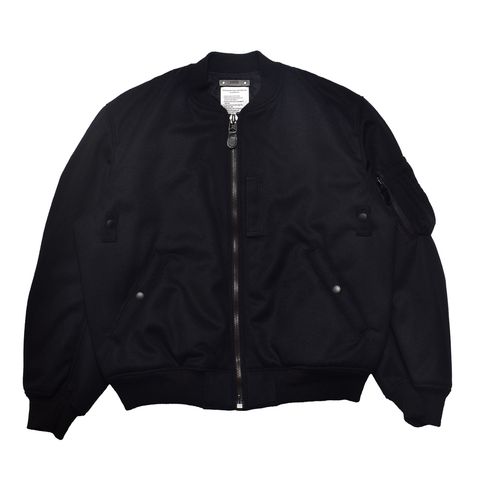 Wool  Melton Bomber JKT - BLK / 2511-9001