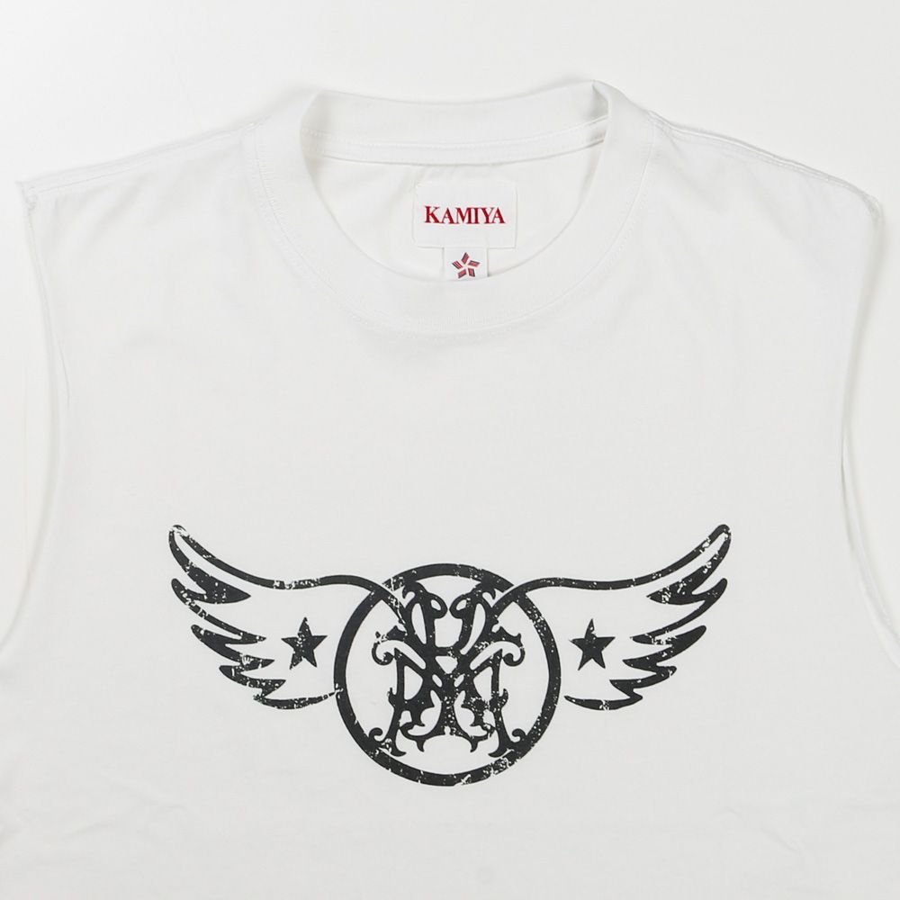 “AERO-KMY” Short N/S Tee T/C - WHITE / ノースリーブ Tシャツ / G16TS093