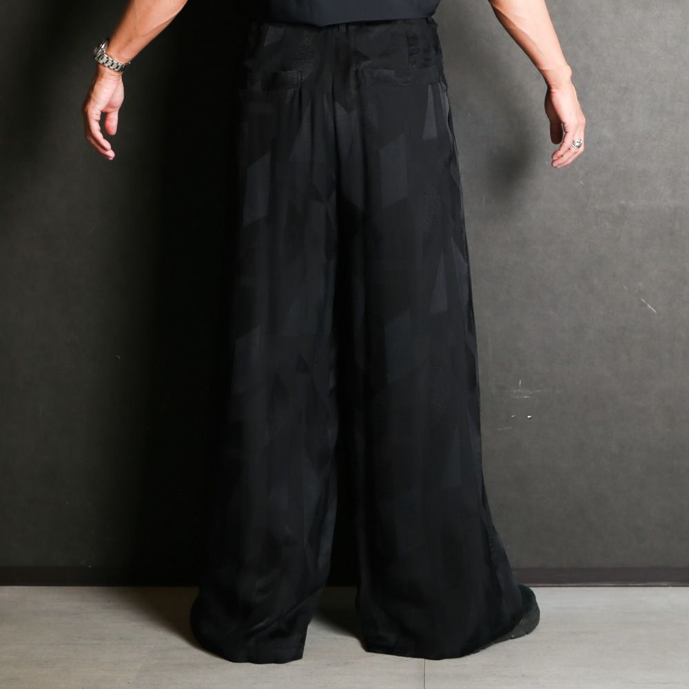"GEOMETRIC JACQURD" RAYON CUPRA TROUSERS / トラウザー / TA24SS-PT102