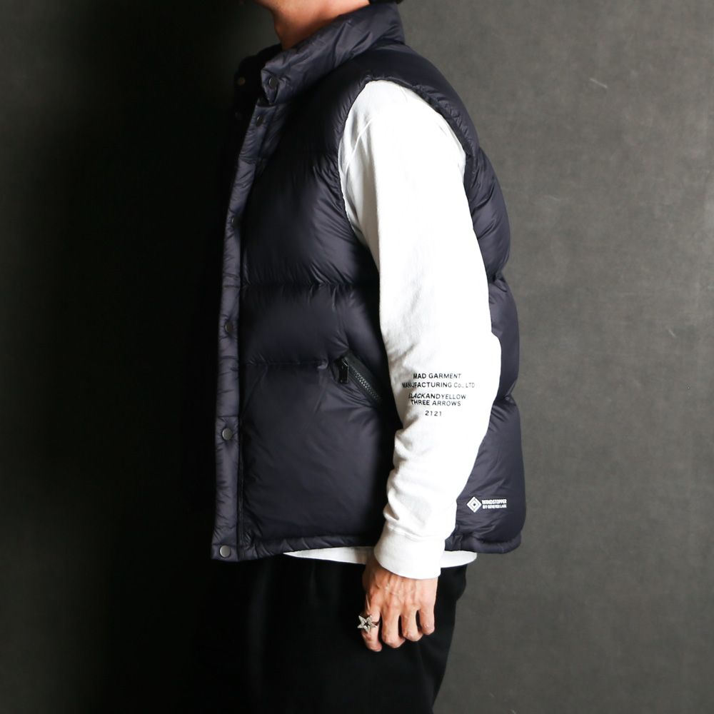 MINEDENIM × nonnative / EXPLORER DOWN VEST NYLON MINI RIPSTOP WITH WINDSTOPPER®︎ / NN-V4752